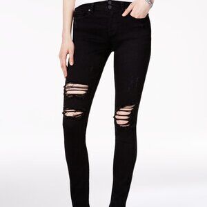 Indigo Rein Juniors Ripped Skinny Jeans black
